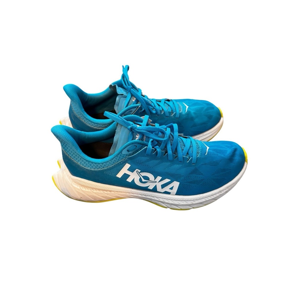 HOKA One One Carbon X 2 Womens 9.5 Running Shoes Blue Lightweight Performance